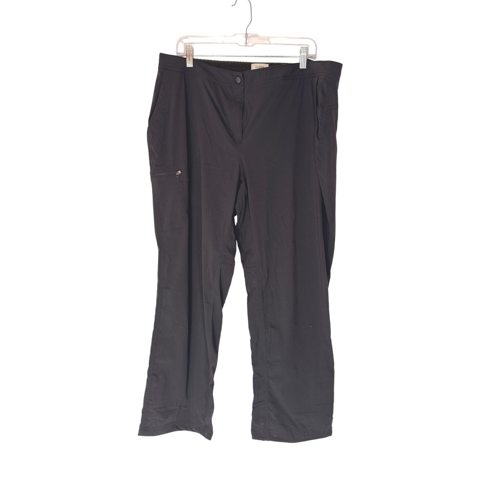 L.L.‎ Bean Water Repellent Comfort Trail Pants Black Women's Gorpocore 18 Pet
